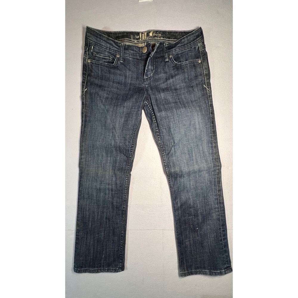 Los !T Jeans Los Angeles Dark Wash Straight Leg Denim Blue Jeans Womens 30x23